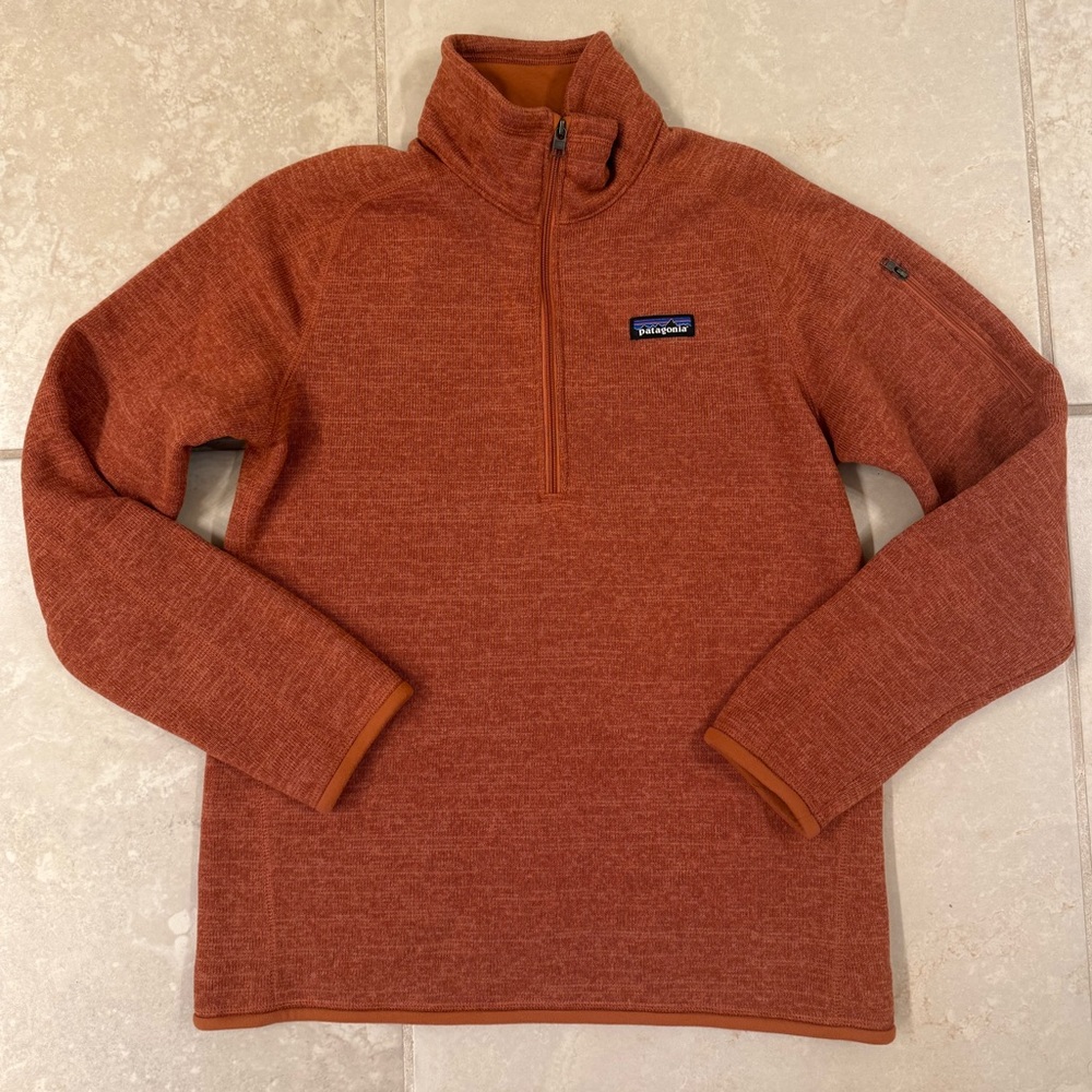 Patagonia Rust Quarter-Zip Fleece